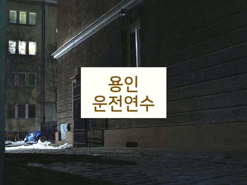 용인운전연수 후기