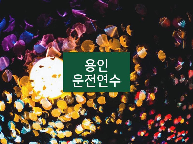 용인운전연수 후기
