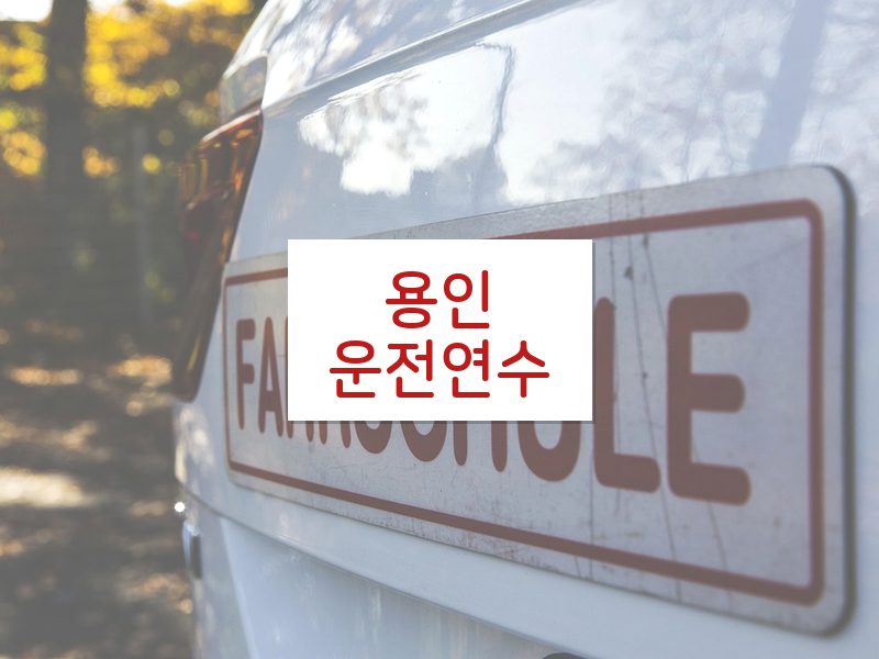 용인운전연수 후기