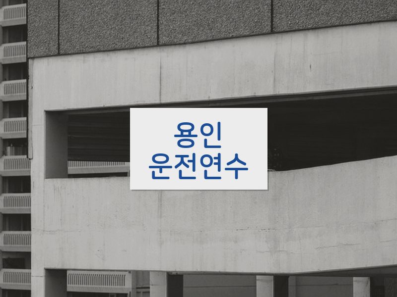 용인운전연수 후기