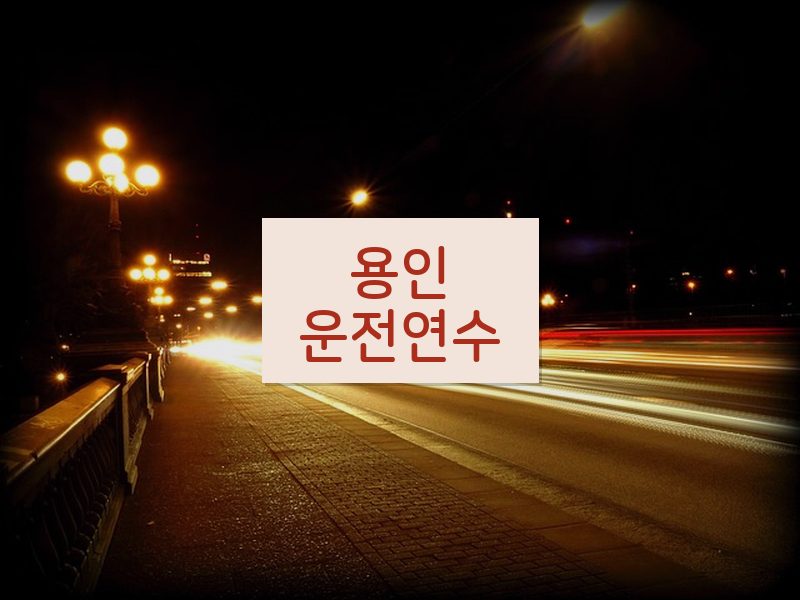 용인운전연수 후기