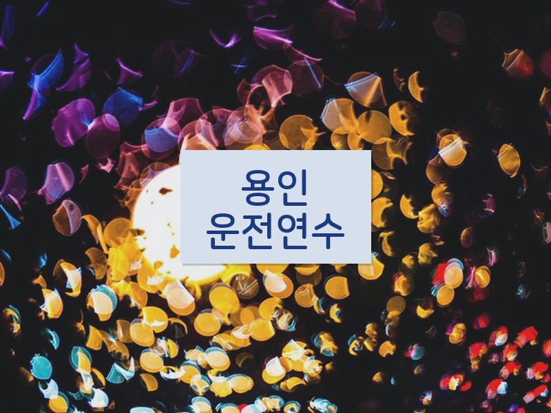 용인운전연수 후기