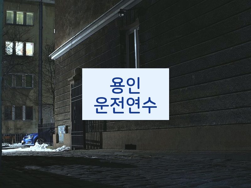 용인운전연수 후기