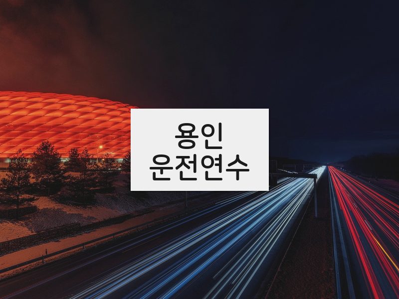 용인운전연수 후기