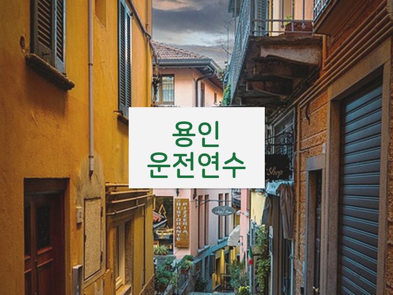 용인운전연수 후기