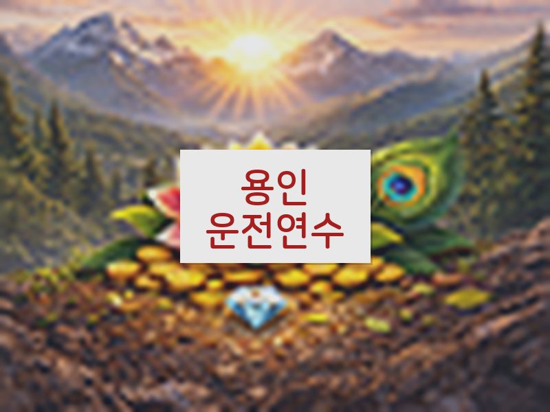 용인운전연수 후기