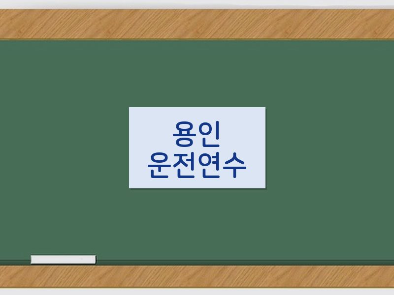용인운전연수 후기