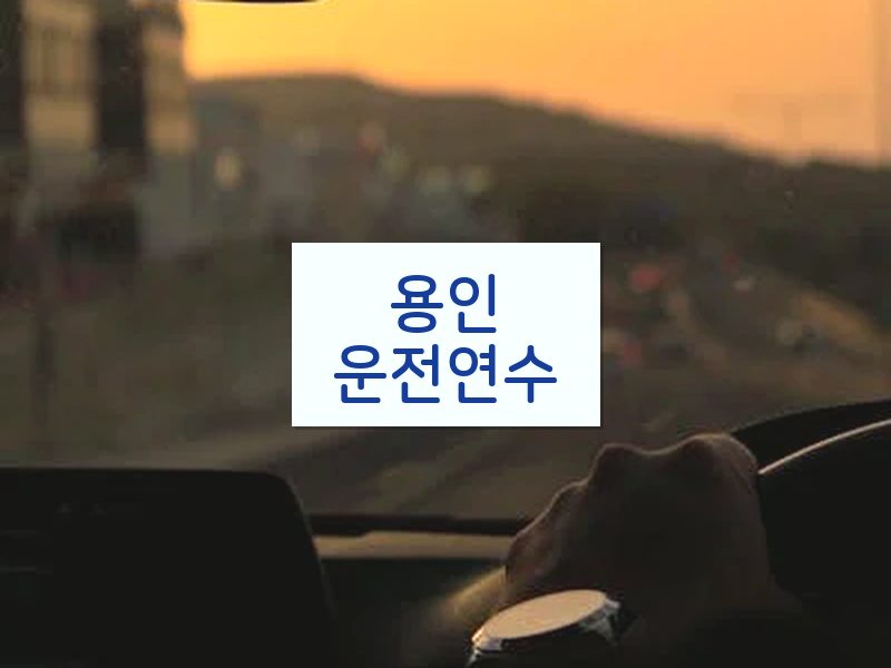 용인운전연수 후기