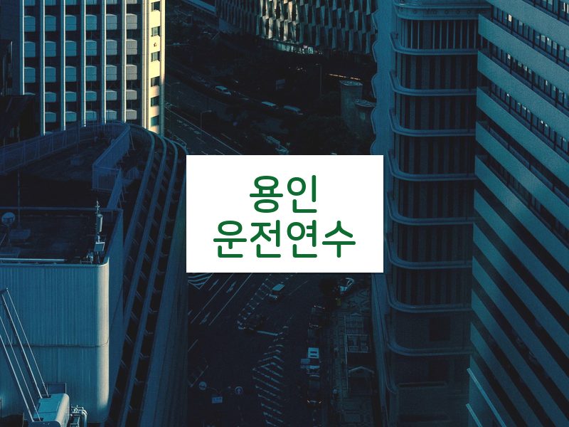 용인운전연수 후기