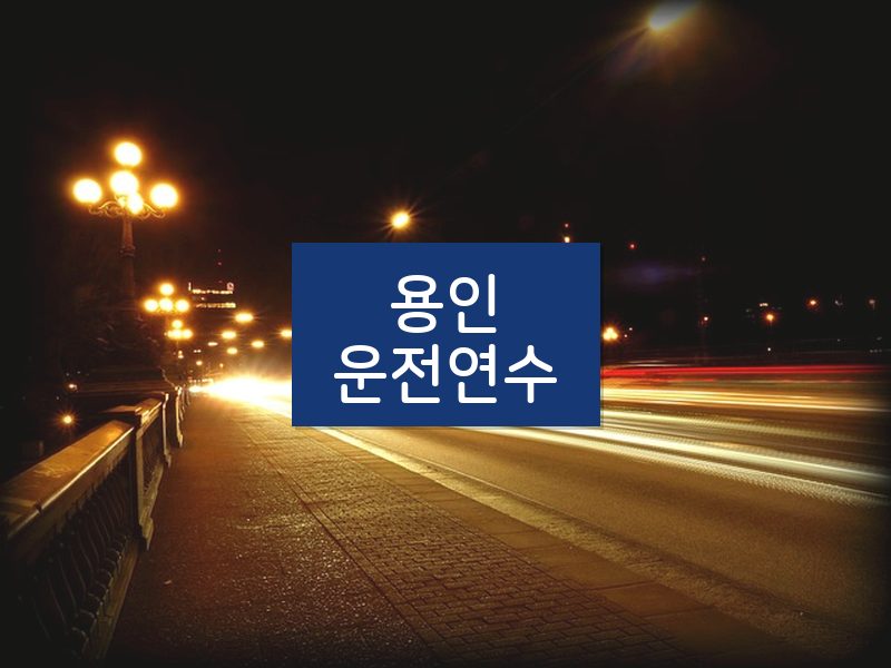 용인운전연수 후기