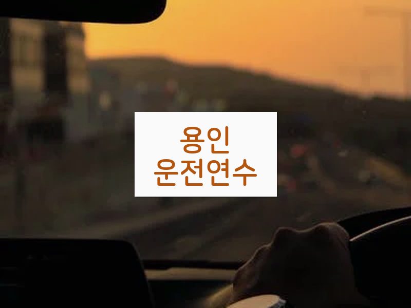 용인운전연수 후기