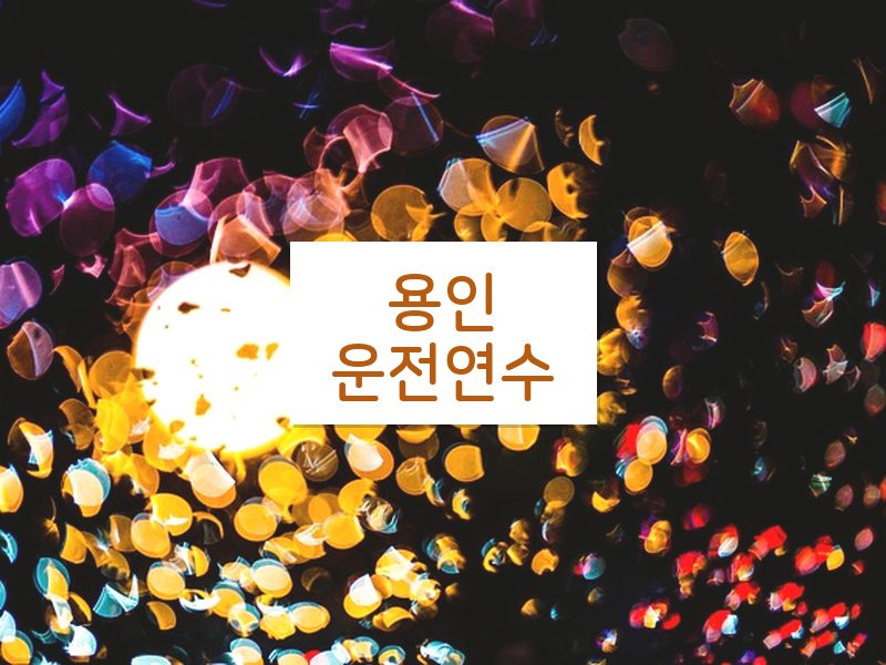 용인운전연수 후기