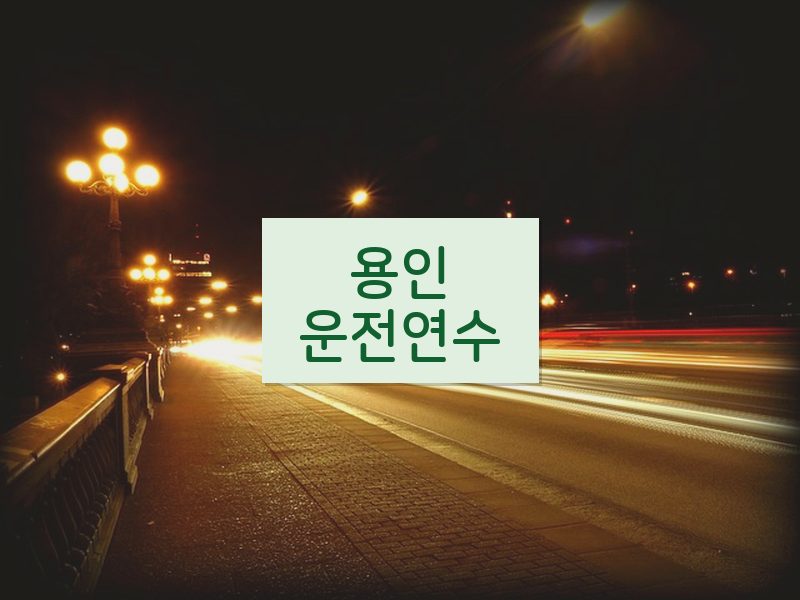 용인운전연수 후기