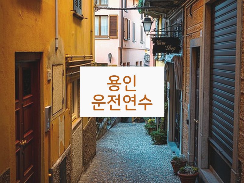 용인운전연수 후기