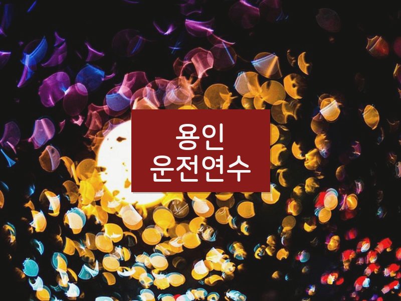 용인운전연수 후기