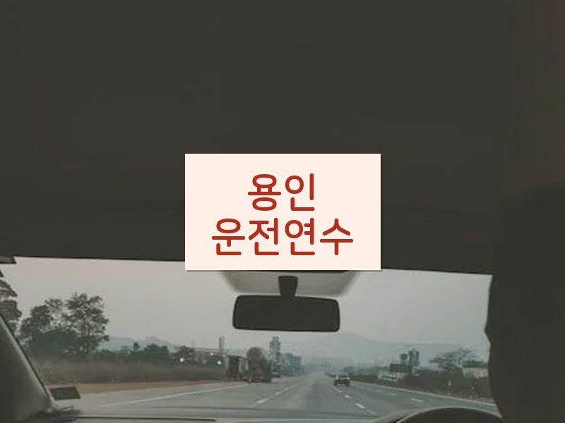 용인운전연수 후기