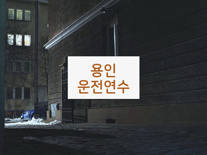 용인운전연수 후기