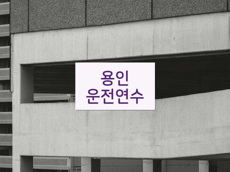 용인운전연수 후기